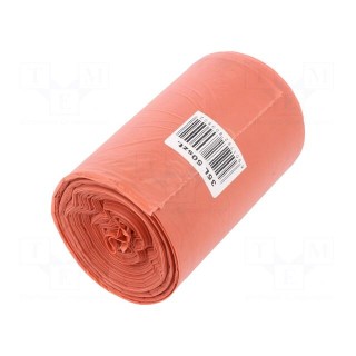 Trash bags | polyetylene LD | red | 35l | 50pcs.