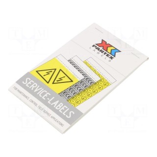 Safety sign | self-adhesive folie | W: 26.3mm | H: 120mm | white