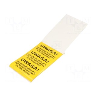 Safety sign | self-adhesive folie | W: 40mm | H: 79mm | yellow