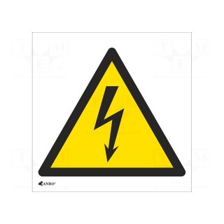 Safety sign | warning | Mat: self-adhesive folie | W: 200mm | H: 200mm