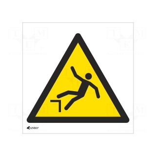 Safety sign | warning | PVC | W: 200mm | H: 200mm