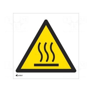 Safety sign | warning | PVC | W: 200mm | H: 200mm