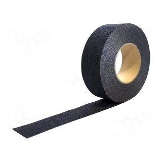 Tape: marking | black | L: 18.3m | W: 50mm | antislip,self-adhesive