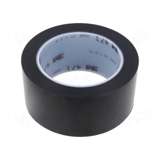 Tape: marking | black | L: 33m | W: 50mm | Thk: 0.13mm | 2.5N/cm | 130%