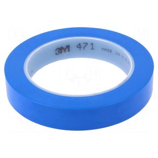 Tape: marking | blue | L: 33m | W: 19mm | Thk: 0.13mm | 2.5N/cm | 130%