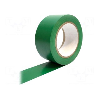 Tape: marking | green | L: 33m | W: 50mm | self-adhesive | Thk: 0.15mm