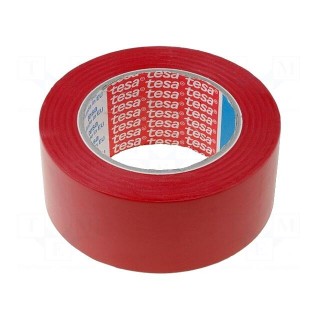 Tape: marking | red | L: 33m | W: 50mm | self-adhesive | Thk: 180um | 200%