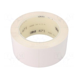 Tape: marking | white | L: 33m | W: 50mm | Thk: 0.13mm | 2.5N/cm | 130%