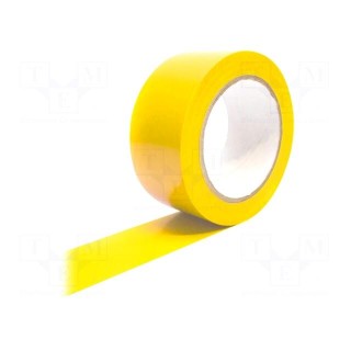 Tape: marking | yellow | L: 33m | W: 50mm | self-adhesive | Thk: 0.15mm