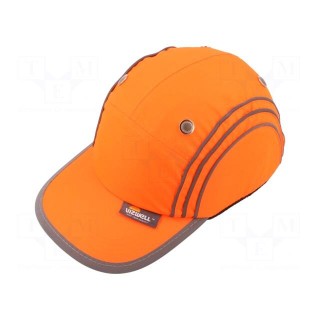 Light helmet | adjustable | Size: 58÷62mm | orange | polyester