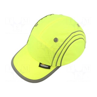 Light helmet | adjustable | Size: 58÷62mm | yellow | polyester