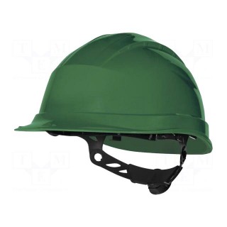 Protective helmet | adjustable | Size: 53÷63mm | green | -30÷50°C