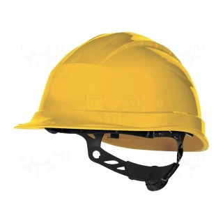 Protective helmet | adjustable | Size: 53÷63mm | yellow | -30÷50°C