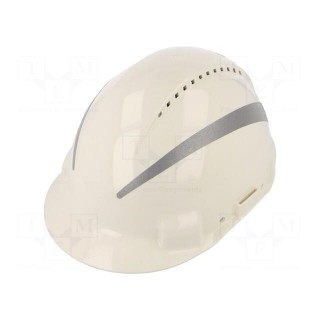 Protective helmet | vented,with reflector | Size: 53÷62mm | white