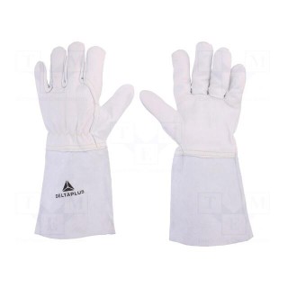 Protective gloves | Size: 10 | natural leather | TIG15K