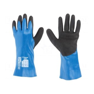Protective gloves | Size: 10,XL | blue | HPPE,nitryl,polyester