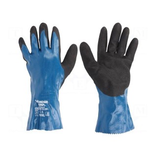 Protective gloves | Size: 10,XL | blue | nitryl,polyamide | Oil Guard