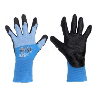 Protective gloves | Size: 10,XL | blue | nitryl,polyester | Bee-Tough