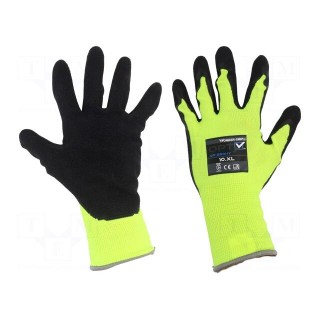 Protective gloves | Size: 10,XL | green (light) | polyester | Opty