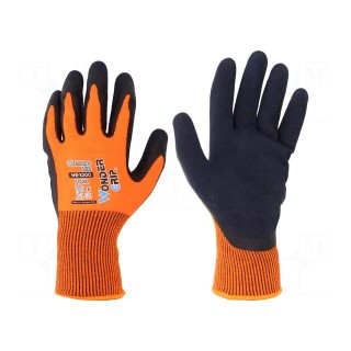 Protective gloves | Size: 10,XL | orange | acrylic,latex