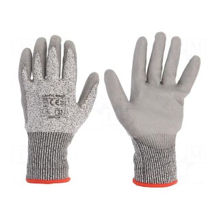 Protective gloves | Size: 11 | grey | composite fibre