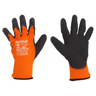 Protective gloves | Size: 11 | orange-black | MaxiTherm®