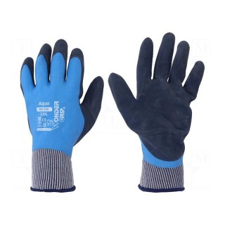 Protective gloves | Size: 11,XXL | blue | latex,polyamide | Aqua