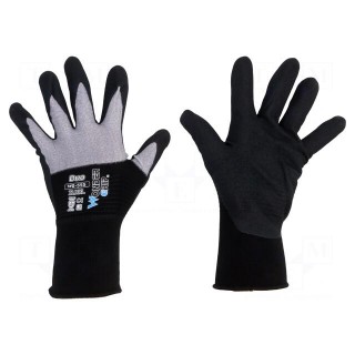 Protective gloves | Size: 11,XXL | grey-black | Duo