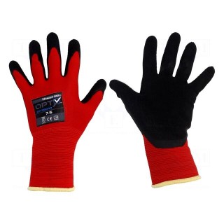 Protective gloves | Size: 11,XXL | red | polyester | Opty
