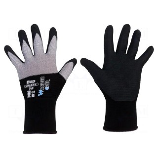 Protective gloves | Size: 7,S | grey-black | Duo