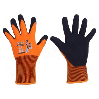 Protective gloves | Size: 7,S | orange | polyester | Comfort