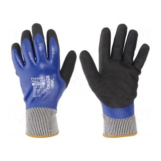 Protective gloves | Size: 8,M | blue | latex,polyester