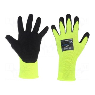 Protective gloves | Size: 8,M | green (light) | polyester | Opty