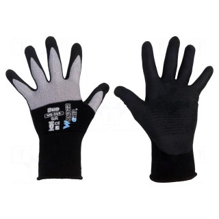 Protective gloves | Size: 8,M | grey-black | Duo