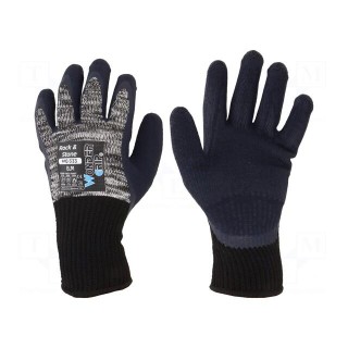 Protective gloves | Size: 8,M | grey | cotton,latex,polyester