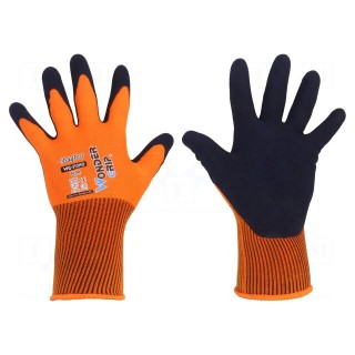 Protective gloves | Size: 8,M | orange | polyester | Comfort