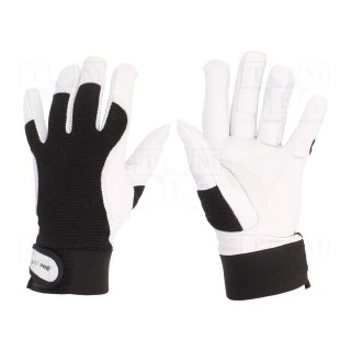 Protective gloves | Size: 9 | black | natural leather