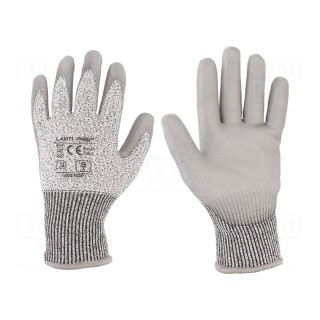 Protective gloves | Size: 9 | grey | composite fibre