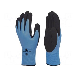Protective gloves | Size: 9 | light-blue | acrylic,latex,polyamide