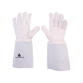 Protective gloves | Size: 9 | natural leather | TIG15K