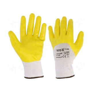 Protective gloves | Size: 9 | yellow | Protection: category II