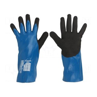 Protective gloves | Size: 9,L | blue | HPPE,nitryl,polyester | Dexcut
