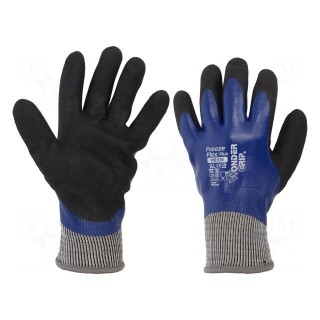 Protective gloves | Size: 9,L | blue | latex,polyester
