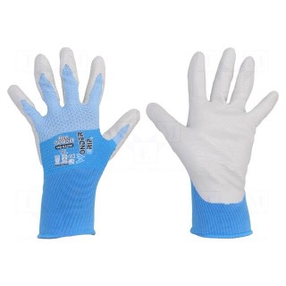 Protective gloves | Size: 9,L | blue/white | nitryl,polyester