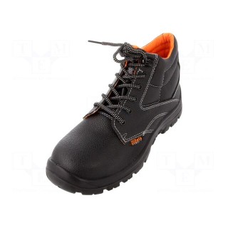 Boots | Size: 43 | black | leather | with metal toecap