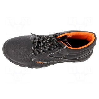 Boots | Size: 43 | black | leather | with metal toecap | 7243EN