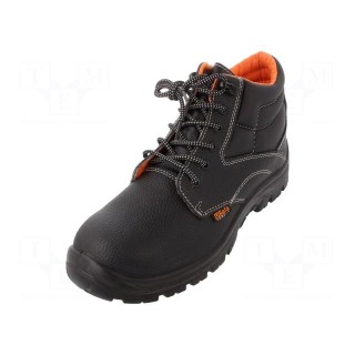 Boots | Size: 45 | black | leather | with metal toecap | 7243EN