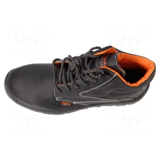 Boots | Size: 46 | black | leather | with metal toecap | 7243EN