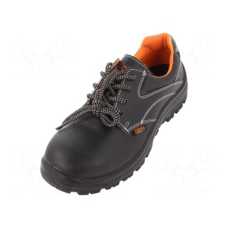 Shoes | Size: 42 | black | leather | with metal toecap | 7241EN