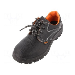 Shoes | Size: 43 | black | leather | with metal toecap | 7241EN